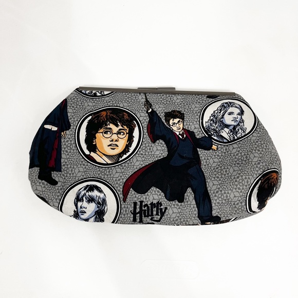 Harry Potter Print Fabric Clutch with Snap Closure - Picture 2 of 3